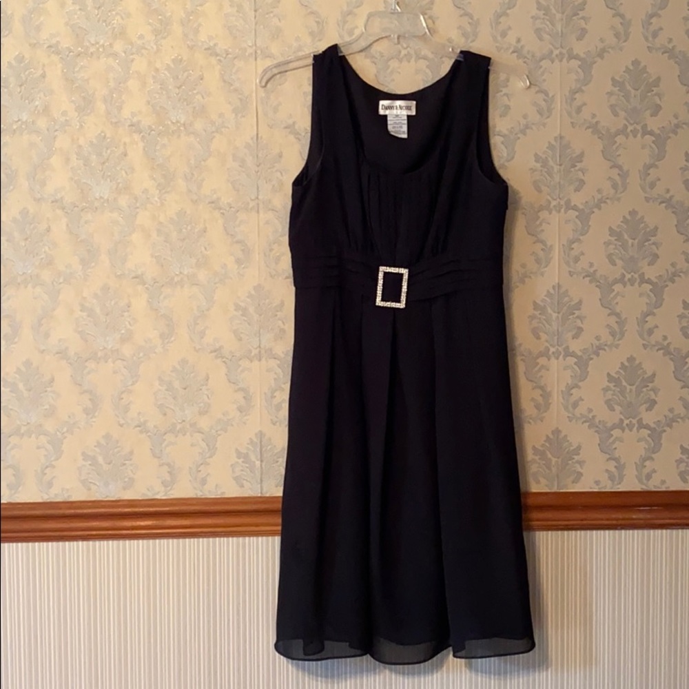 Danny & Nicole Black Dress with Sequined Buckle